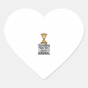 Sticker Cœur Chemise à gravure vintage d'animal d'esprit de gir