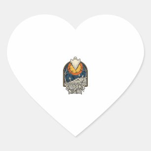 Sticker Cœur Chemise avec gravure de cimetière de fantômes Hall