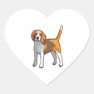 Sticker Cœur Chemise beagle Chien T
