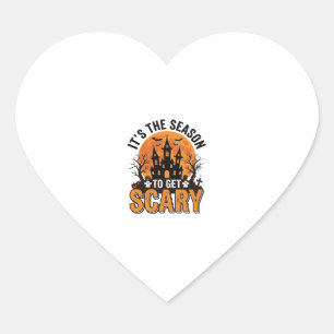 Sticker Cœur Chemise Château Hanté Saison Effrayante Halloween