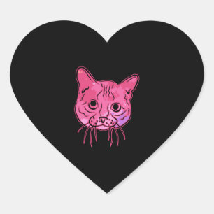 Sticker Cœur Chemise couleur Munchkin Cat