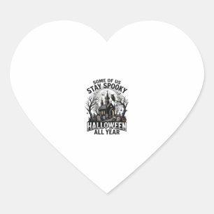 Sticker Cœur Chemise de cimetière d'Halloween pour les fans de