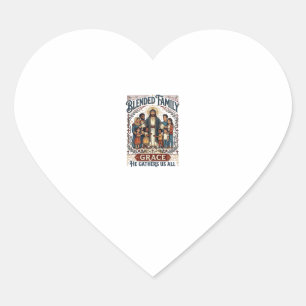 Sticker Cœur Chemise de famille recomposée Jésus Chemise chréti