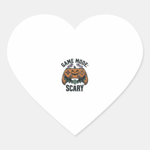 Sticker Cœur Chemise de joueur effrayant Art de manette Hallowe