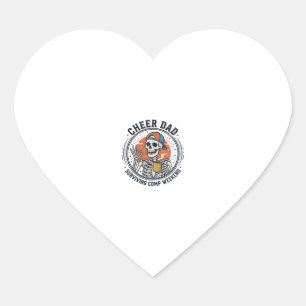 Sticker Cœur Chemise de squelette de week-end de survie de papa