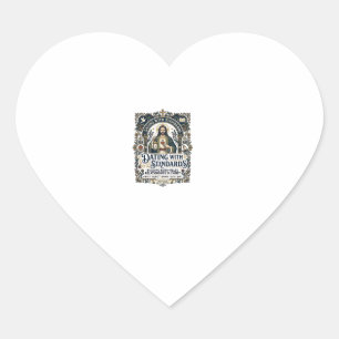 Sticker Cœur Chemise humour de relation chrétienne datant de Jé