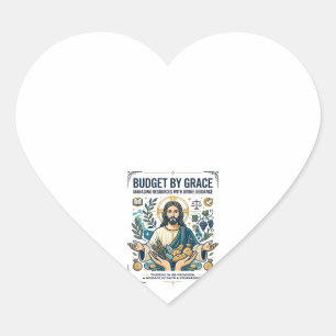 Sticker Cœur Chemise Jésus Paix Financière Voyage Sans Dette Ch