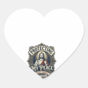 Sticker Cœur Chemise Jésus Respect de soi Limites Foi