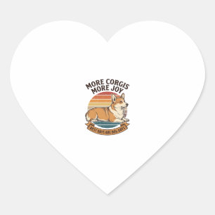 Sticker Cœur Chemise pour amoureux de Corgi Gravure vintage Cit