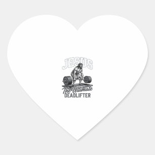 Sticker Cœur Chemise Vector Vintage Jésus Ultimate Deadlifter D