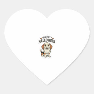 Sticker Cœur Chemise vintage avec gravure de chien fantôme pour