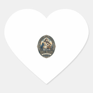 Sticker Cœur Chemise vintage d'encouragement pour veuve et veuf