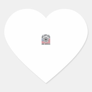 Sticker Cœur Chemise vintage florale chrétienne patriotique