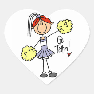 Sticker Cœur Chemises et Cadeaux de meneuse de jeu en forme de