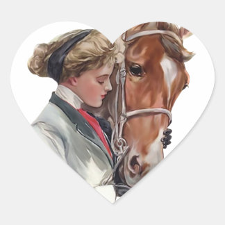 Sticker Cœur Cheval favori