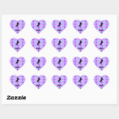 Sticker Cœur Cheval fille (Feuille)