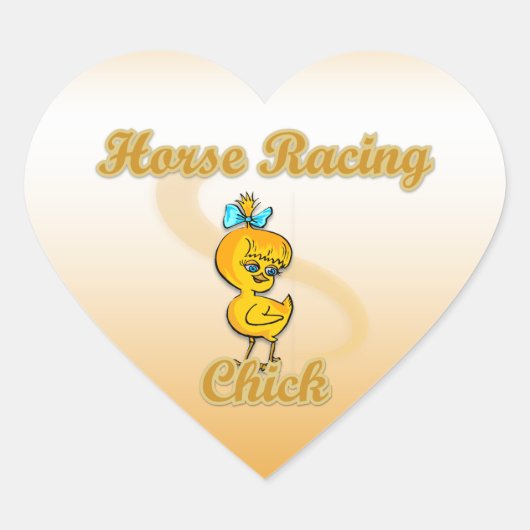 Sticker Cœur Cheval Racing Chick (Devant)