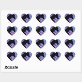 Sticker Cœur Chevaux de coeur II (violet/bleu) (Feuille)