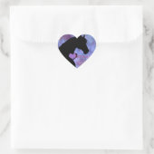 Sticker Cœur Chevaux de coeur II (violet/bleu) (Sac)