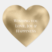 Sticker Cœur Chic Glam Gold (Devant)