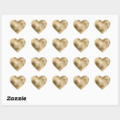 Sticker Cœur Chic Glam Or  (Feuille)