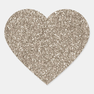 Sticker Cœur Chic Gold Glitzy Glam Sparkle Parties scintillant