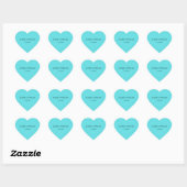 Sticker Cœur Chic Robins Mariage bleu oeuf (Feuille)