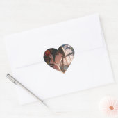 Sticker Cœur Chica con flores (Enveloppe)