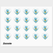 Sticker Cœur Chick motocycliste #3 (Feuille)