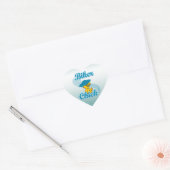 Sticker Cœur Chick motocycliste #3 (Enveloppe)