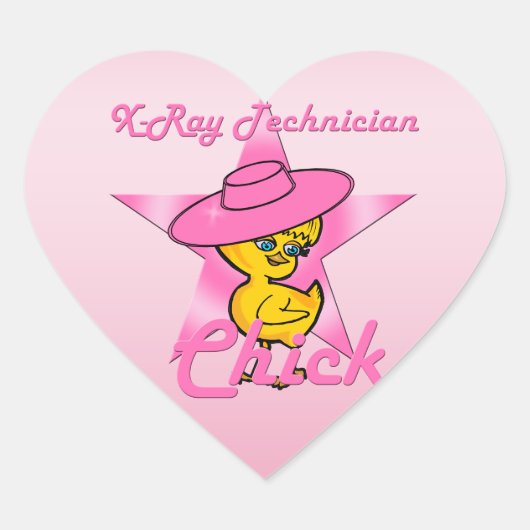 Sticker Cœur Chick Technicien en rayons X #8 (Devant)