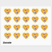 Sticker Cœur Chien Basenji (Feuille)