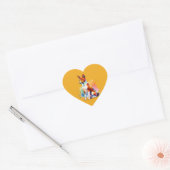 Sticker Cœur Chien Basenji (Enveloppe)