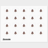 Sticker Cœur Chien de cigares (Feuille)