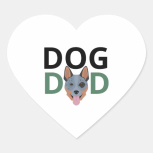 Sticker Cœur Chien de l'Australie papa Premium 2