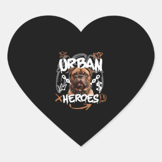 Sticker Cœur Chien des héros urbains