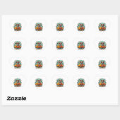 Sticker Cœur Chien d'Halloween 1 (Feuille)