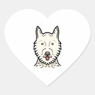 Sticker Cœur Chien Esquimau Américain