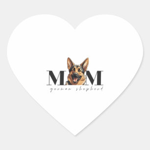 Sticker Cœur Chien Maman GERMAN SHEPHERD CHIEN Classic T-Shirt