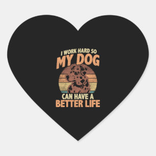 Sticker Cœur Chien Maman & Papa Motivational Animaux Conception