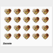 Sticker Cœur Chien souriant (Feuille)