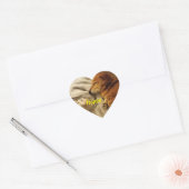 Sticker Cœur Chien souriant (Enveloppe)