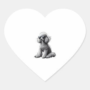 Sticker Cœur Chiens Amoureux des animaux de canicules amusants
