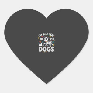 Sticker Cœur Chiens Drôles Amoureux Des Animaux Vector