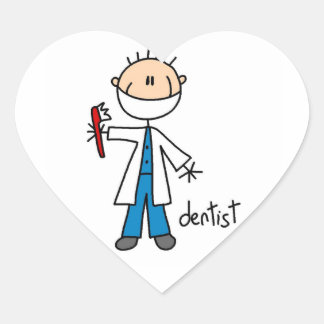 Sticker Cœur Chiffre de bâton dentiste