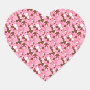 Sticker Cœur Chiffres napolitains 02 BILLETS rose COEUR foncé