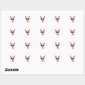 Sticker Cœur Chihuahua (Feuille)