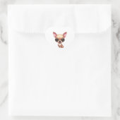 Sticker Cœur Chihuahua (Sac)