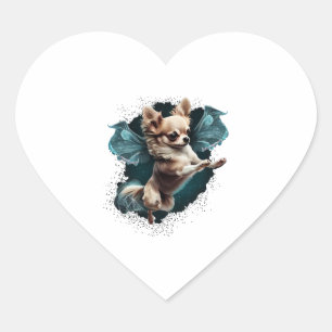Sticker Cœur Chihuahua Ballerina Danse de ballet
