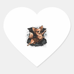 Sticker Cœur Chihuahua Ballerina Danse de ballet
